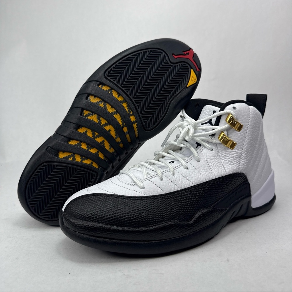 Nike Air Jordan 12 Retro Taxi Men's Size 8 White Black CT8013-117 NEW